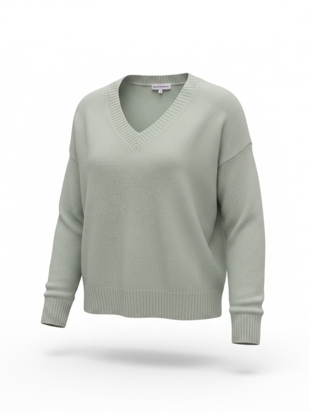 White + Warren 100% Cashmere V-Neck Sweater Mint Green Size Medium